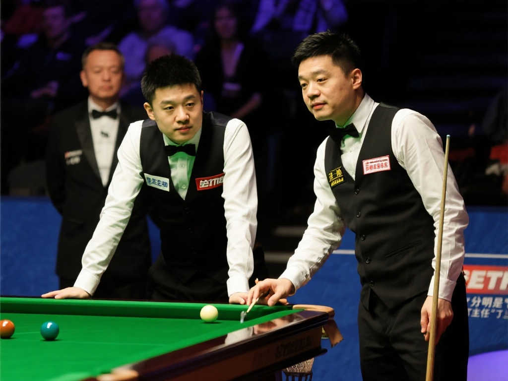 丁俊晖世锦赛中化身导师，为不知规则犯规的庞俊旭耐心讲解